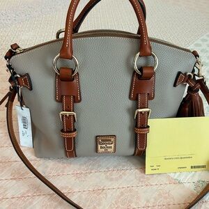 Dooney & Bourke Taupe Pebbled Leather Bristol Satchel NWT, gorgeous!